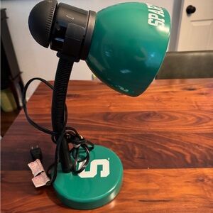 Michigan Spartans Desktop Metal Table Lamp Green White